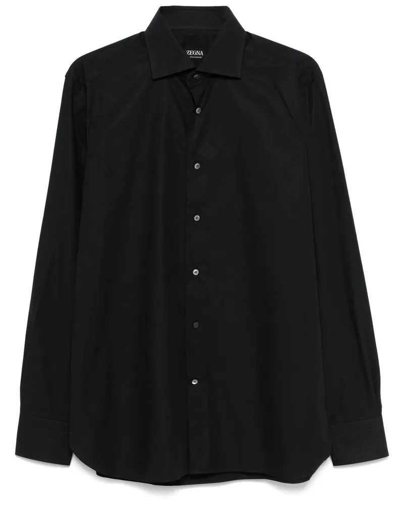Ermenegildo Zegna Hemd aus Popeline - Schwarz Schwarz