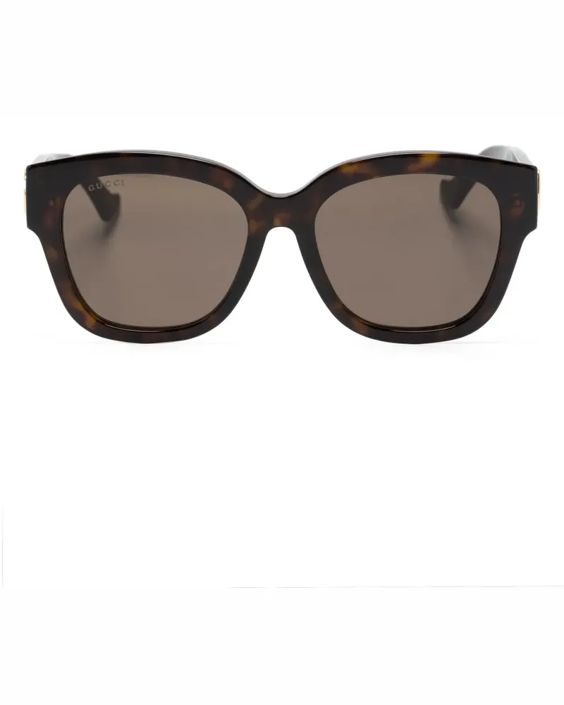 Gucci GG1550SK Sonnenbrille mit rundem Gestell - Braun Braun