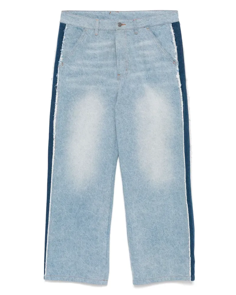 KidSuper x Ronaldinho Jeans mit Streifen - Blau Blau