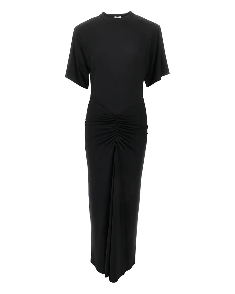 ANDAMANE ruched midi dress - Schwarz Schwarz