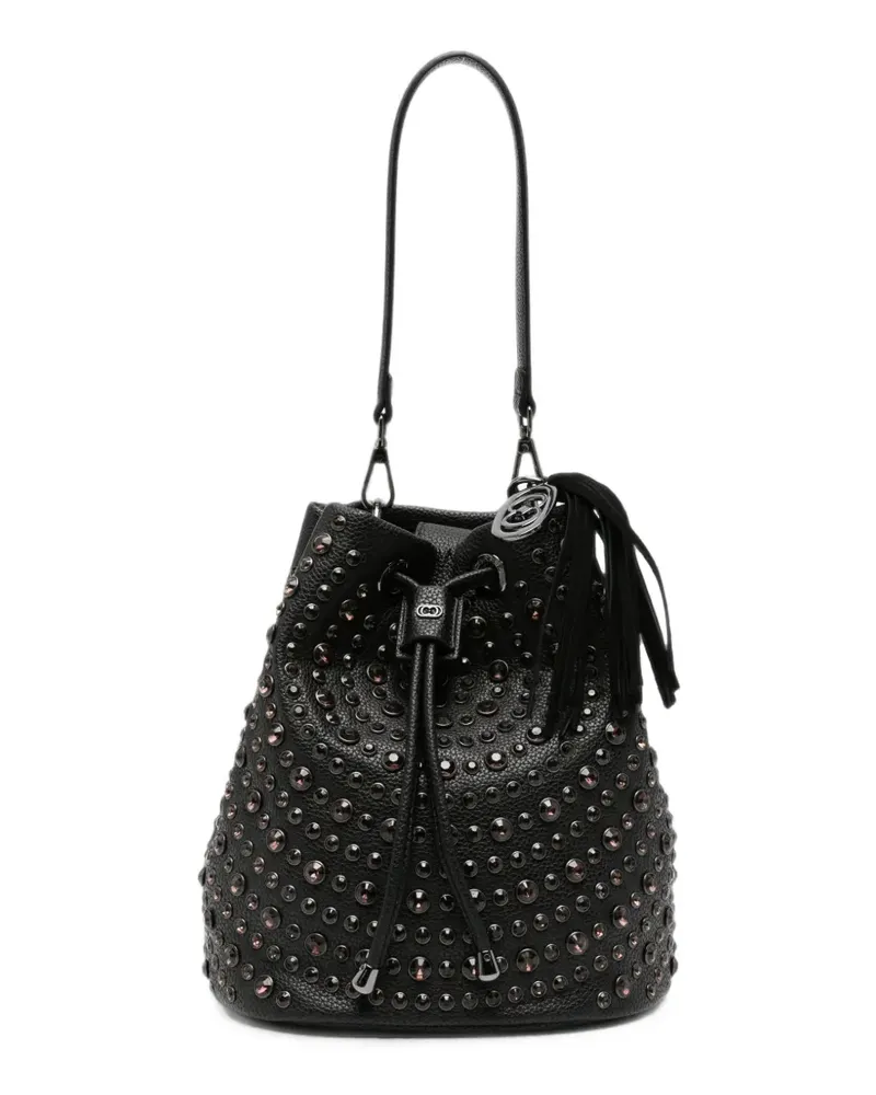 LA CARRIE Andromeda stud-embellished bucket bag - Schwarz Schwarz