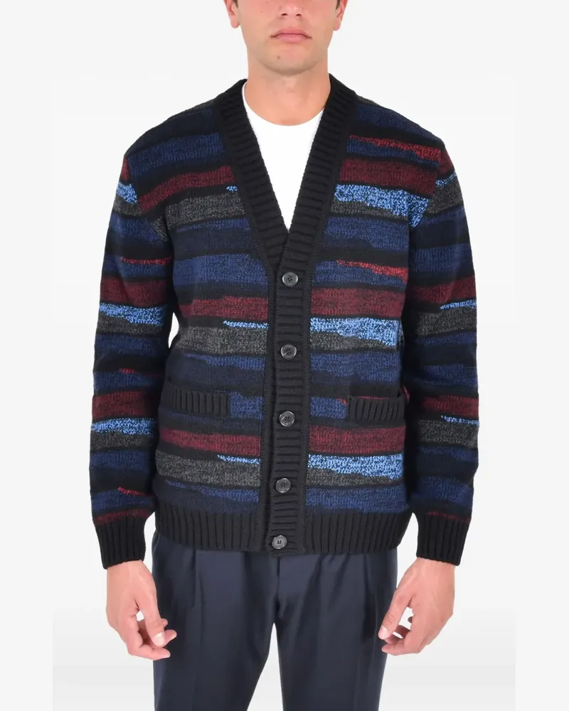Missoni striped V-neck cardigan - Schwarz Schwarz