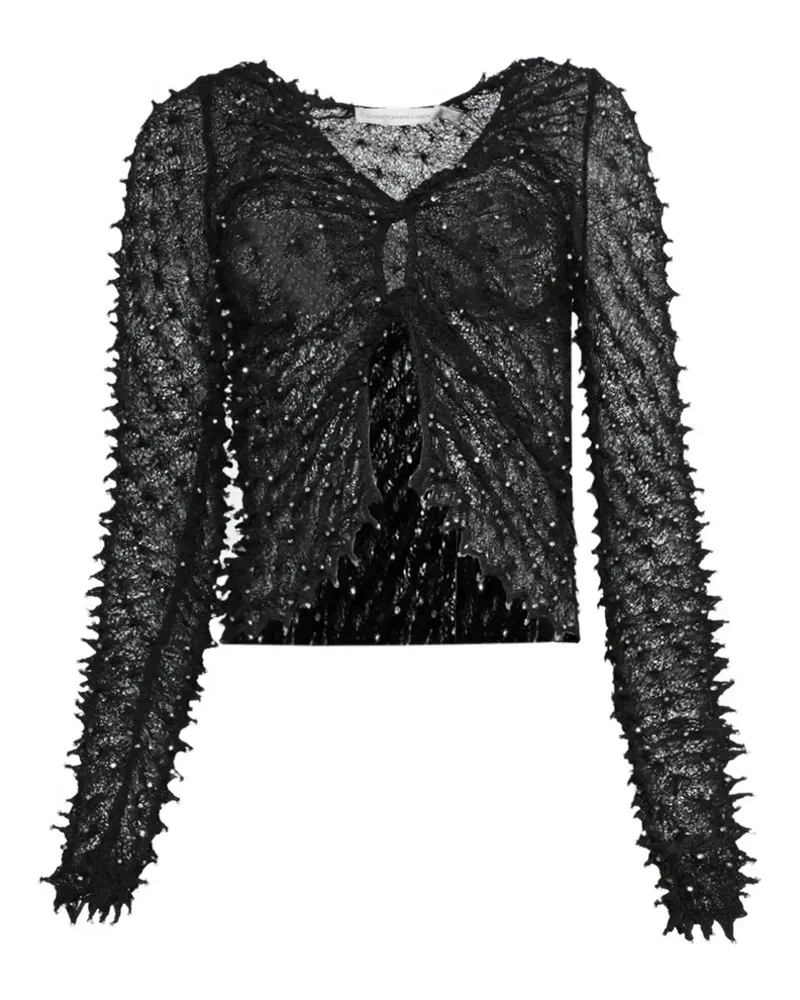 Christopher Esber Shibori Top mit Kristallen - Schwarz Schwarz