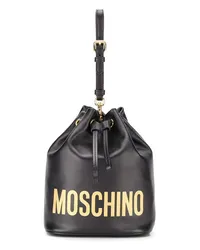 Moschino Beuteltasche mit Logo Schwarz