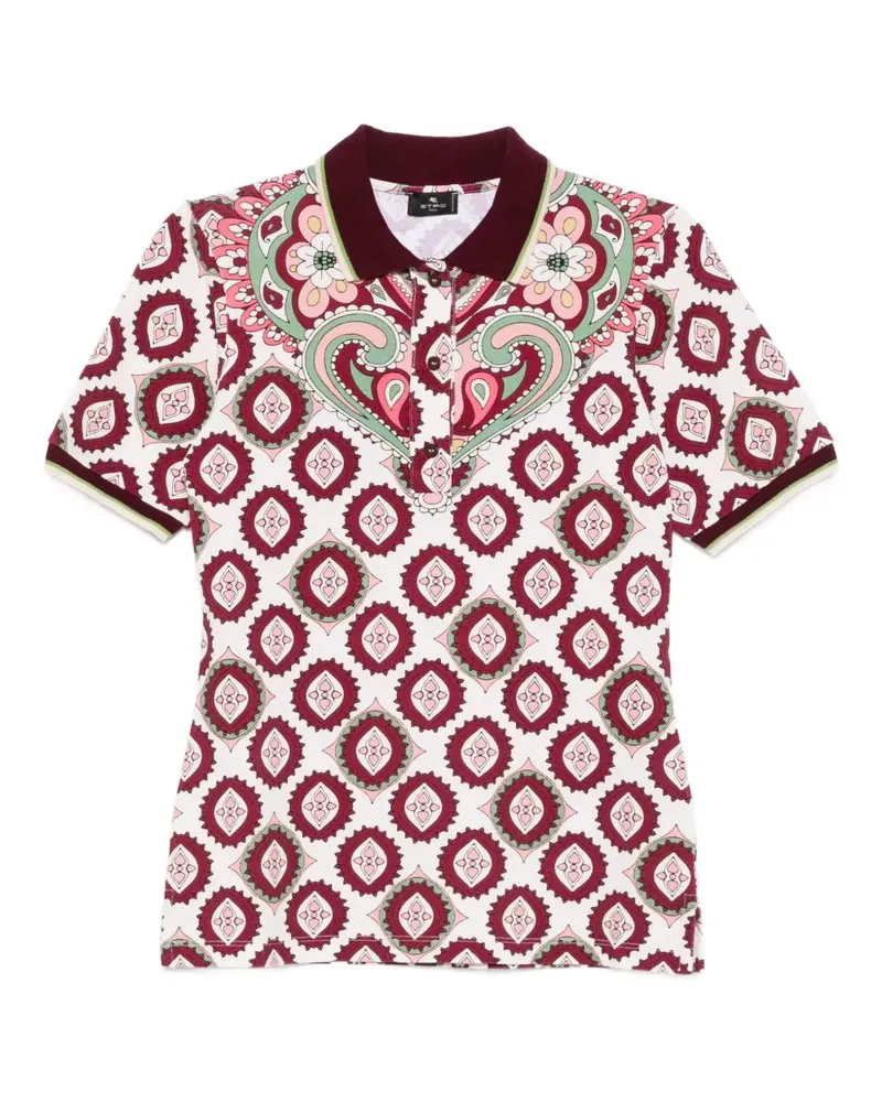 Etro patterned polo top - Nude Nude