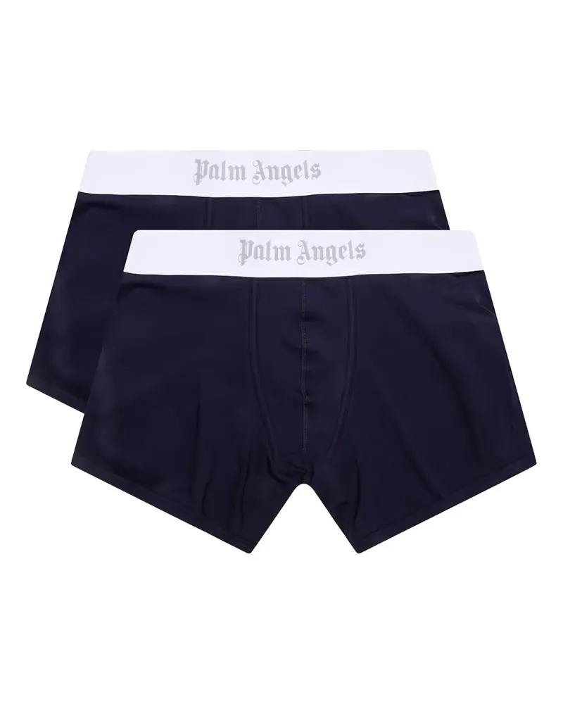 Palm Angels Boxershorts mit Logo-Bund - Blau Blau