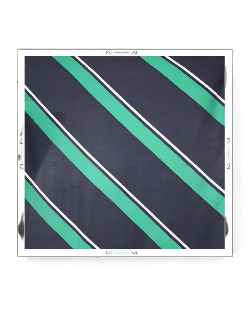 Max Mara striped silk scarf - Blau Blau