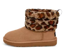 Gesteppte Fluff Mini Stiefel - Nude