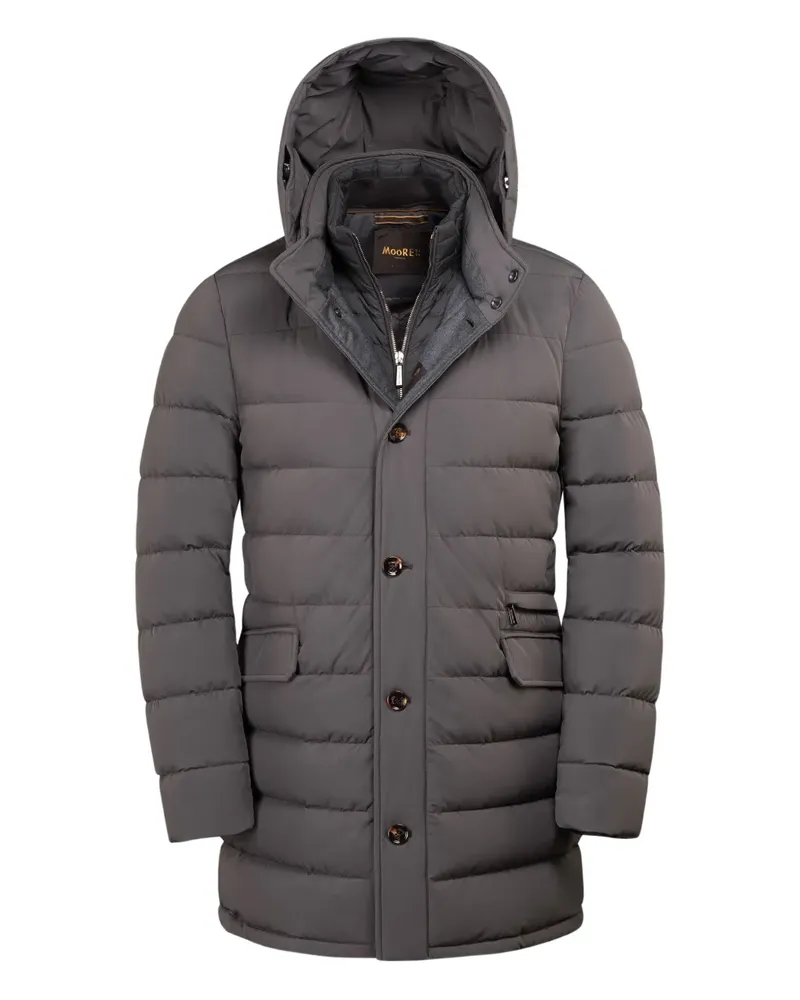 MOORER CALANDRI-KN hooded button jacket - Grau Grau