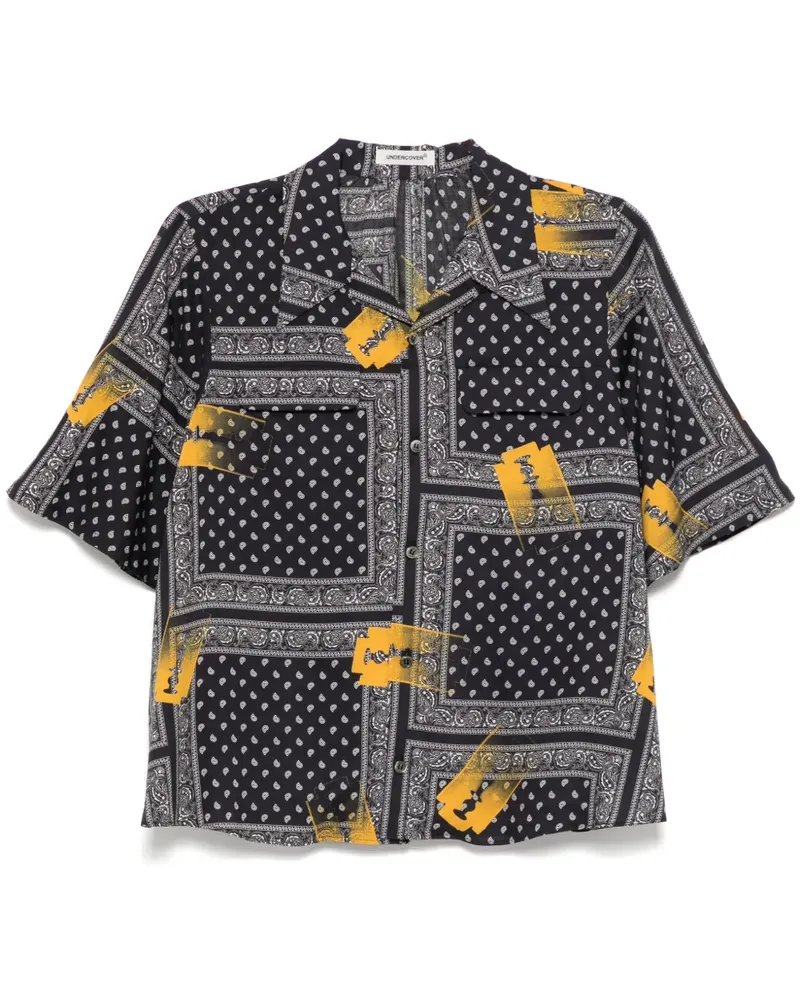 Undercover Hemd mit grafischem Print - Blau Blau