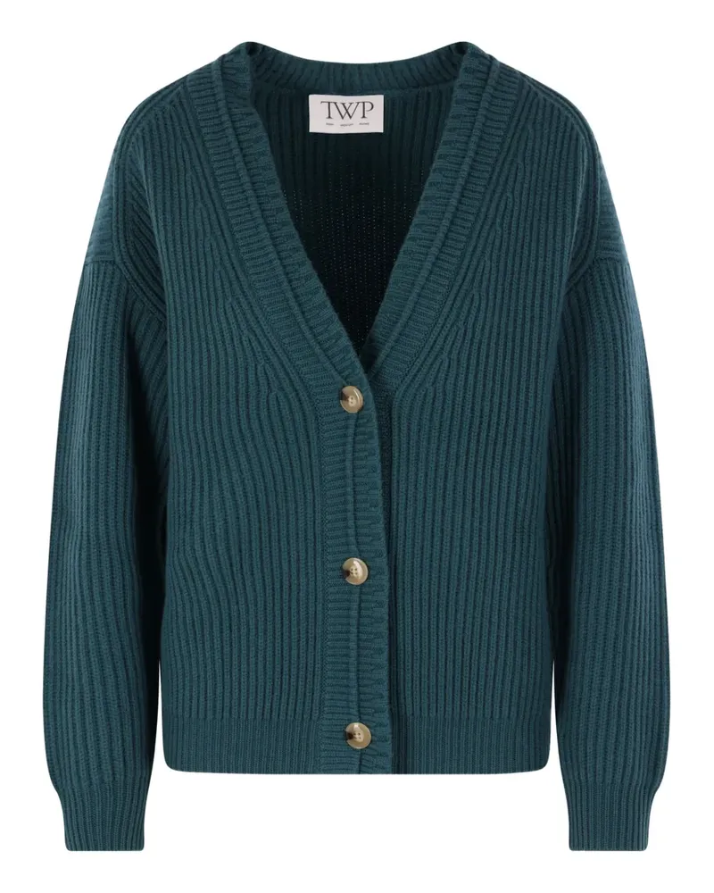 TWP Gerippter Cardigan mit Knopf - Grün Grün