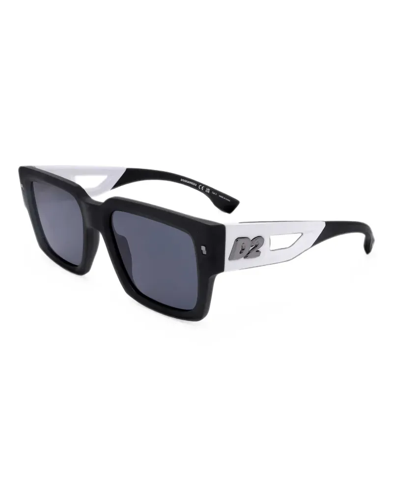 Dsquared2 logo-plaque square-frame sunglasses - Schwarz Schwarz