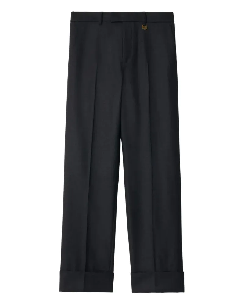 Burberry Hose mit Umschlag - Schwarz Schwarz