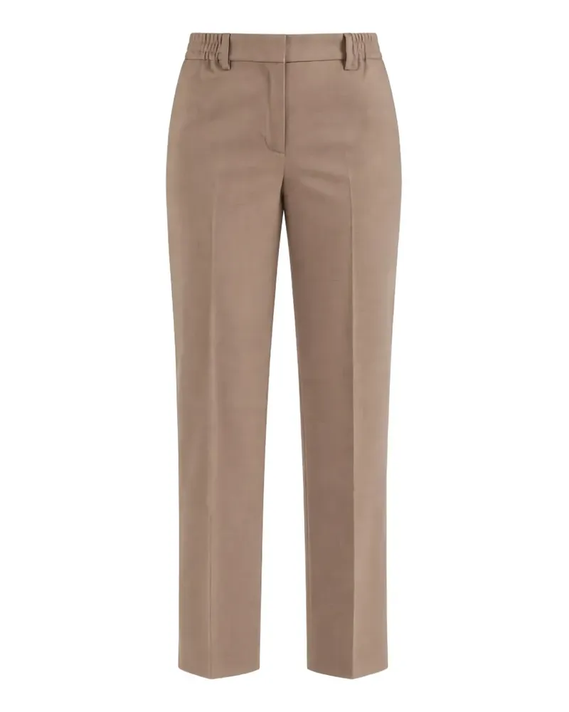 Seventy Cropped-Hose mit Stretchbund - Braun Braun