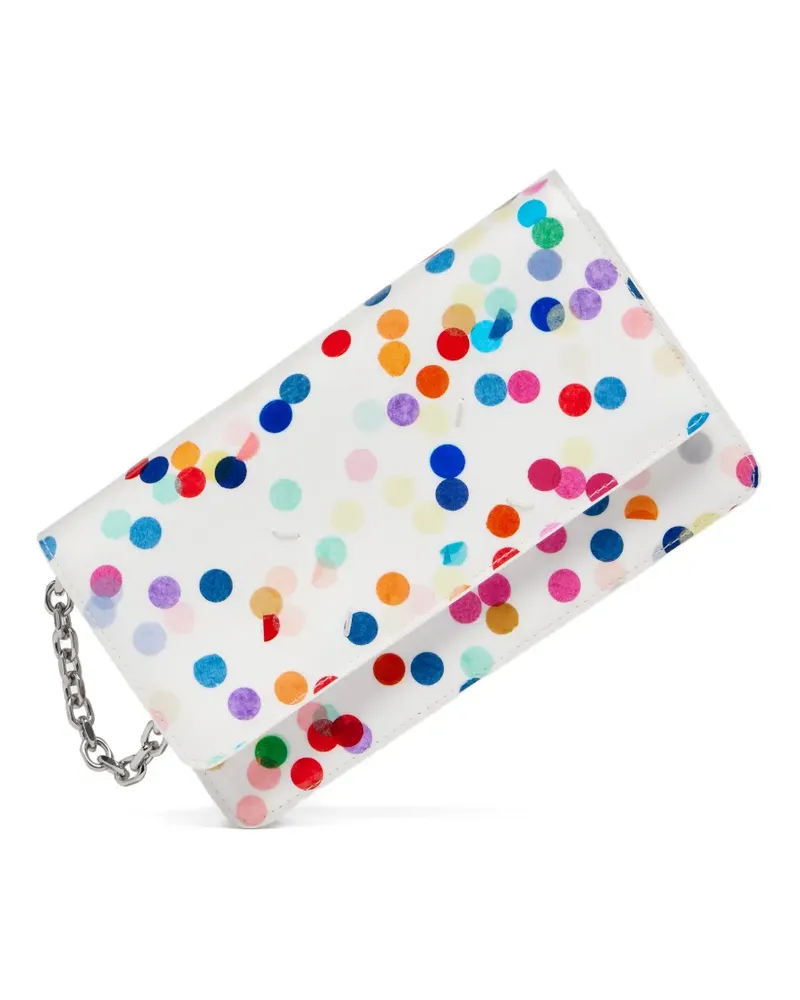 Maison Margiela confetti-print on-chain wallet - Weiß Weiß