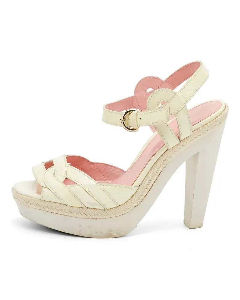Sergio Rossi platform espadrille sandals - Weiß Weiß