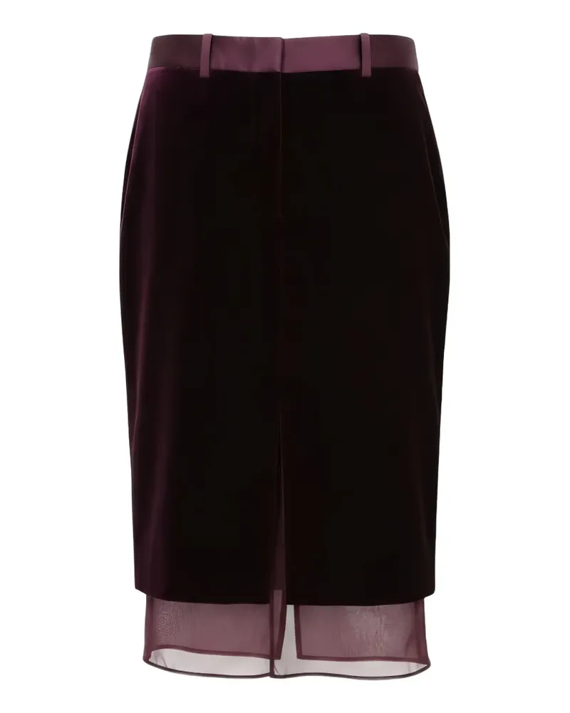 Tom Ford layered midi skirt - Rot Rot