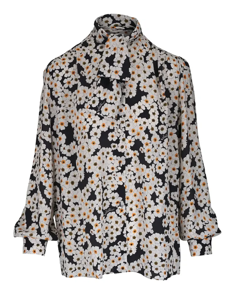 Valentino Garavani Bluse mit Blumen-Print - Weiß Weiß