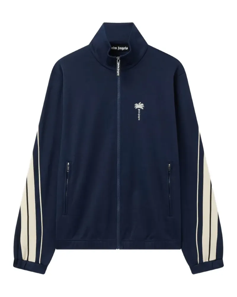 Palm Angels Gestreifte Palm Tree Sportjacke - Blau Blau