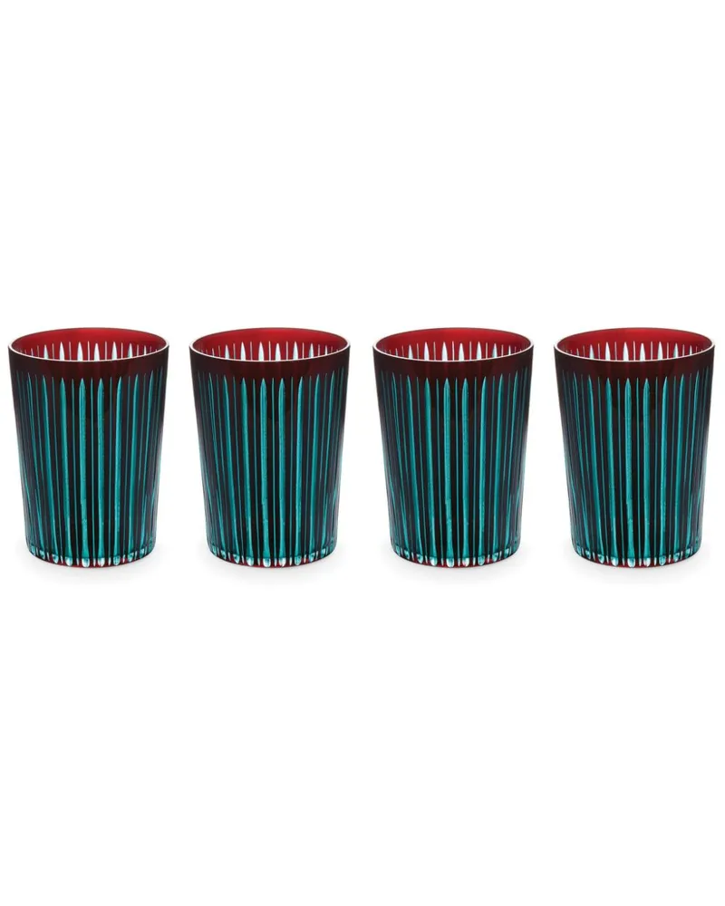 L’OBJET Prism Highball-Gläser (4er-Set) - Rot Rot