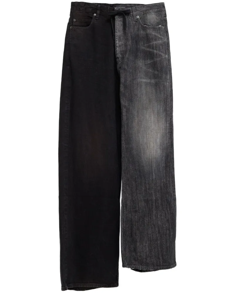 Balenciaga Asymmetrische Jeans - Schwarz Schwarz