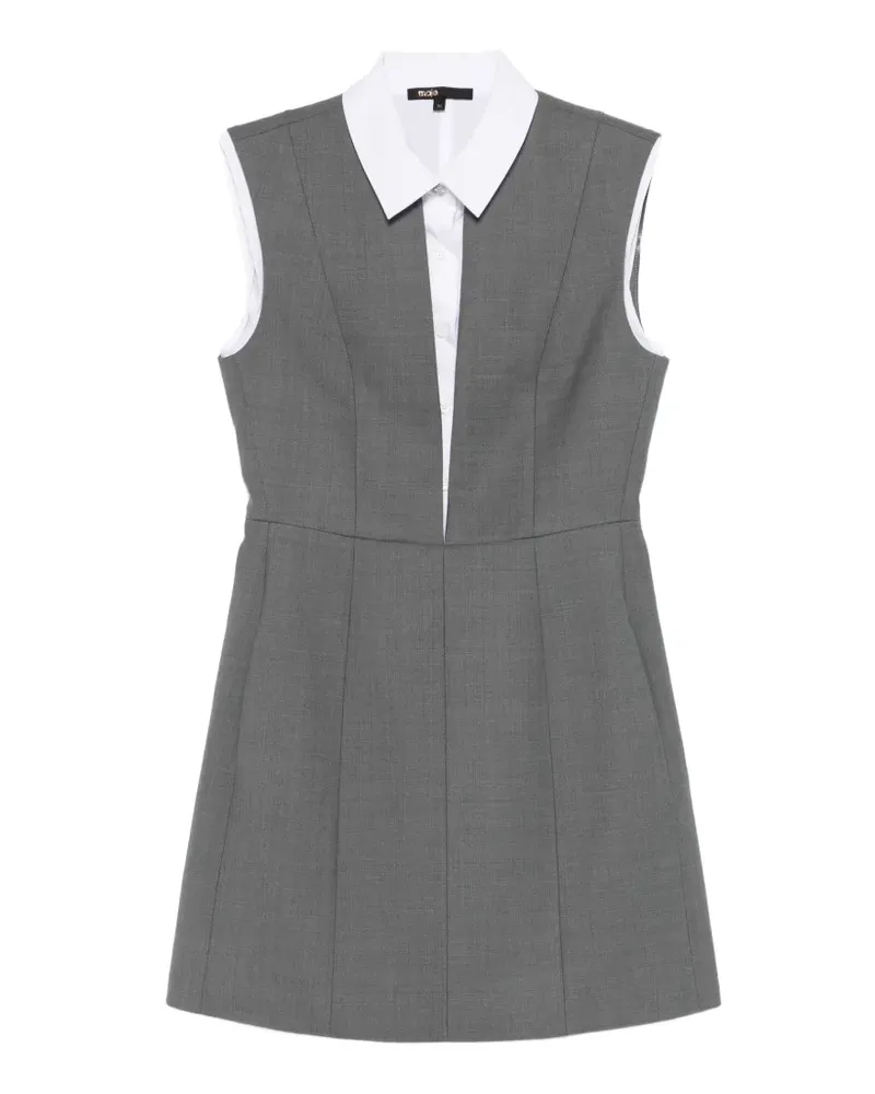 Maje Minikleid mit Einsätzen - Grau Grau