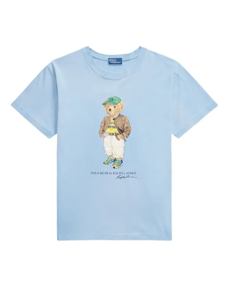 Ralph Lauren T-Shirt mit Polo Bear - Blau Blau