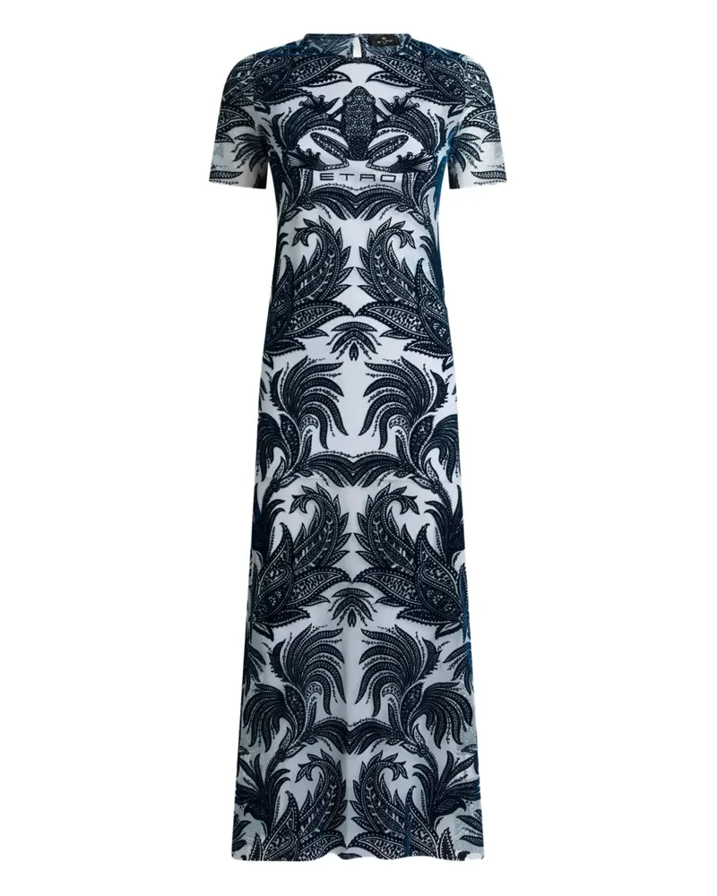 Etro Kleid mit Logo - Blau Blau