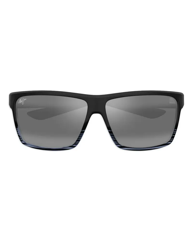 Maui Jim Gestreifte Alenuihaha Sonnenbrille - Schwarz Schwarz