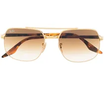 Getönte Pilotenbrille - Gold