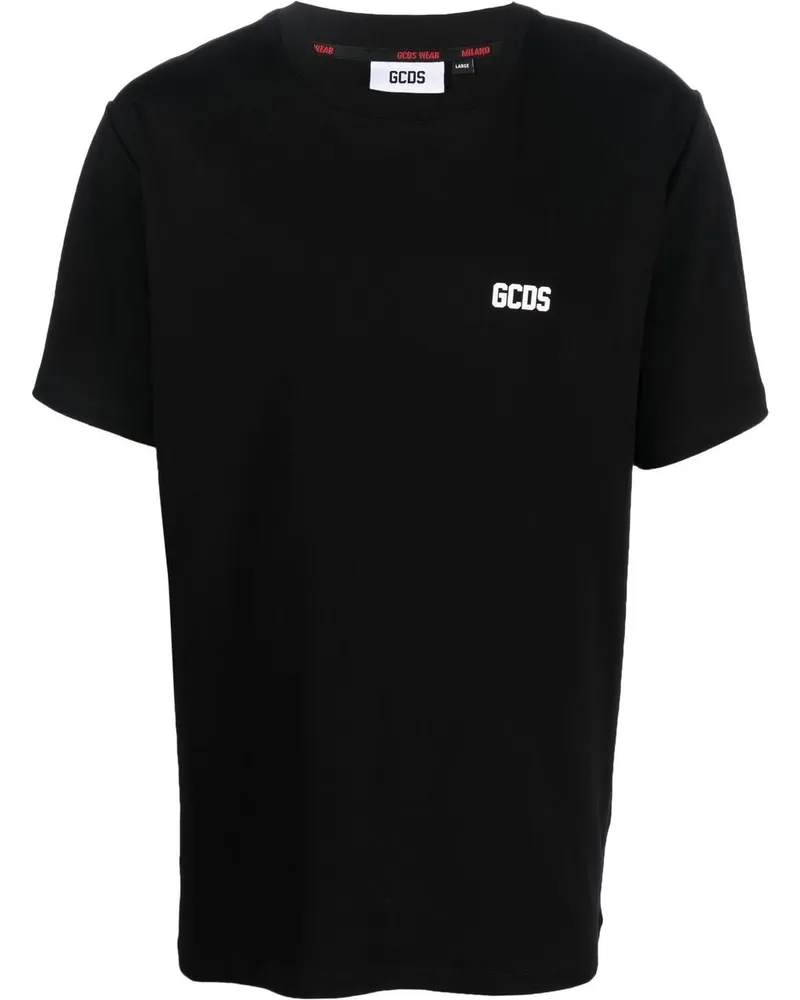 GCDS T-Shirt mit Logo-Print Schwarz