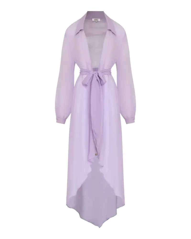 Amir Slama Midikleid aus Seide - Violett Violett