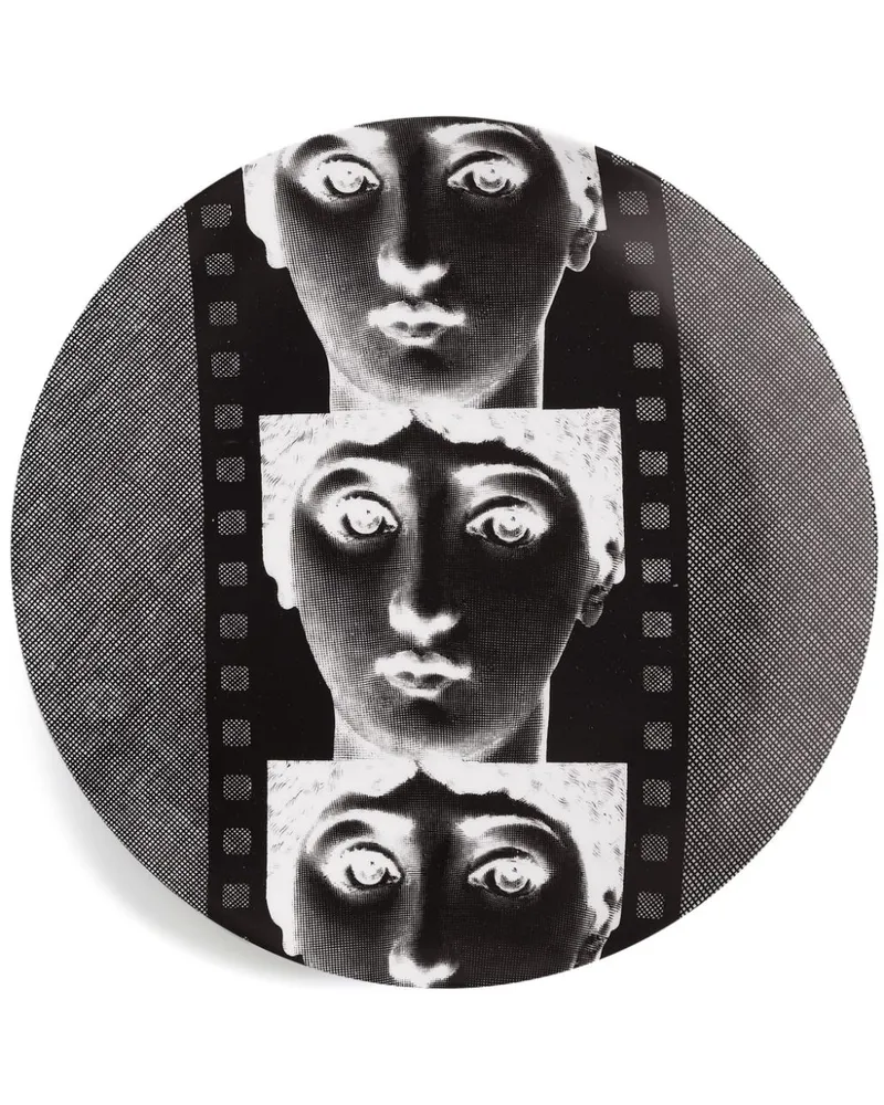 Fornasetti Tema e Variazioni n.272 Wandteller Schwarz