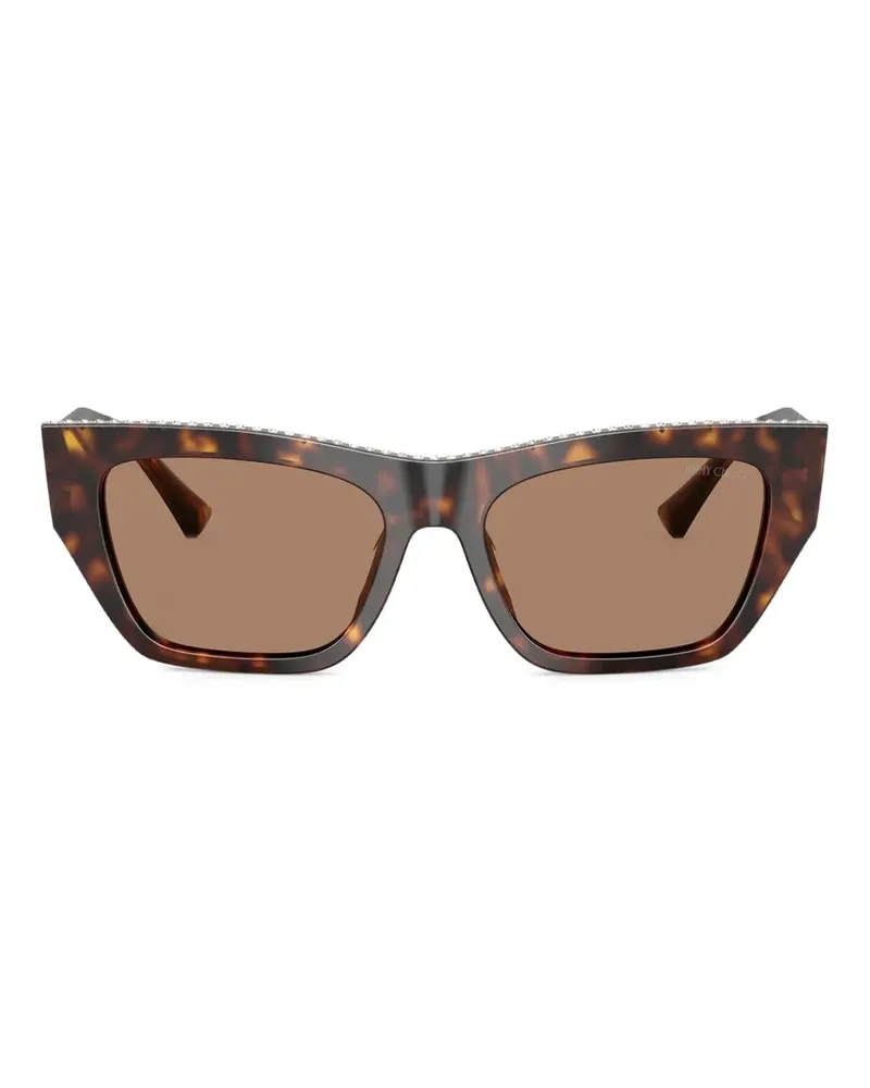 Jimmy Choo Sonnenbrille mit Kristallen - Braun Braun
