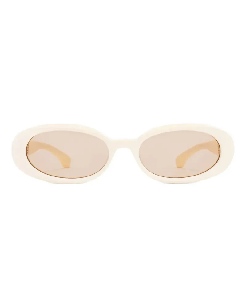 SPORTY & RICH Sonnenbrille mit ovalem Gestell - Nude Nude