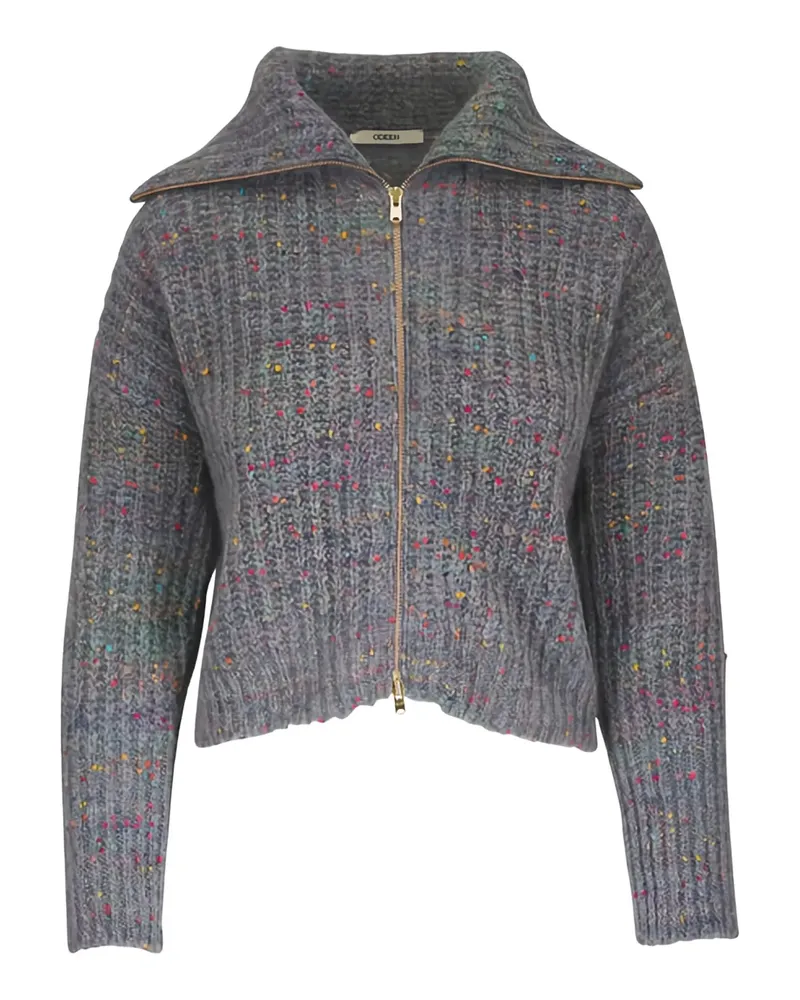 ODEEH zip collar cardigan - Grau Grau