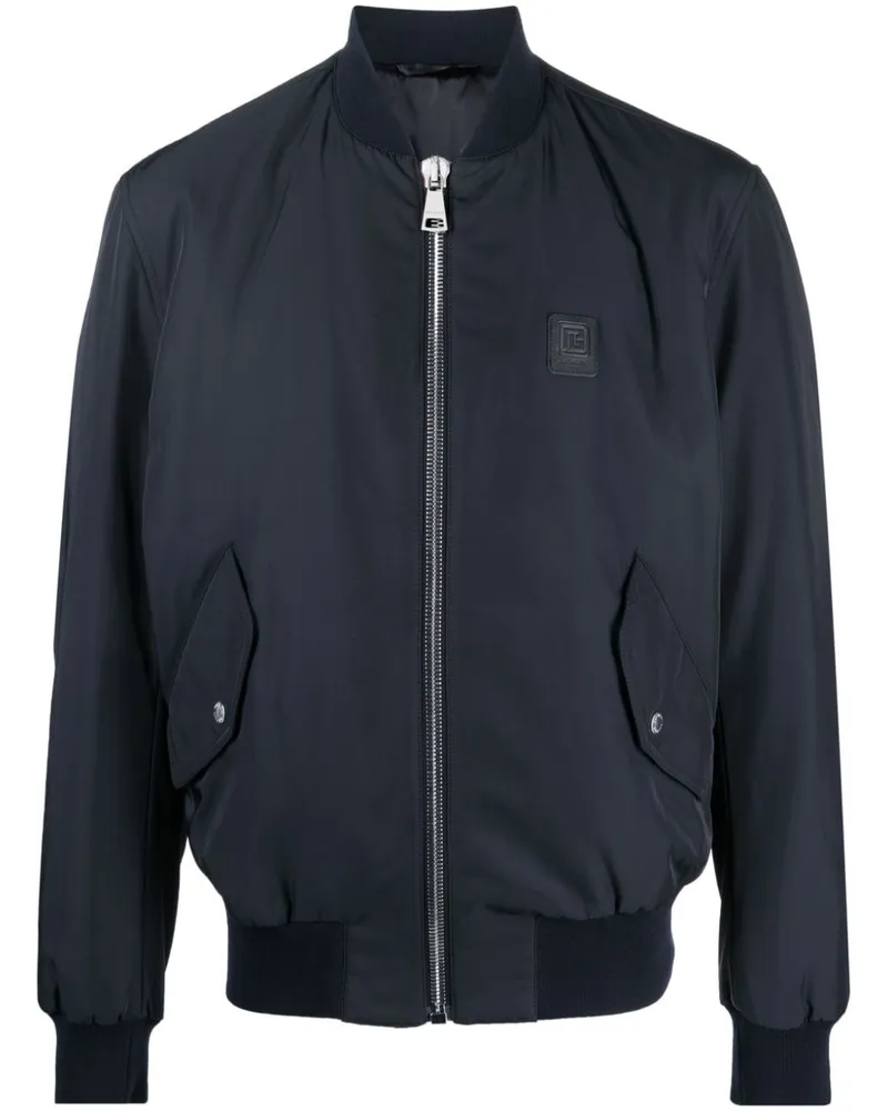 Balmain Bomberjacke mit Reißverschluss - Blau Blau