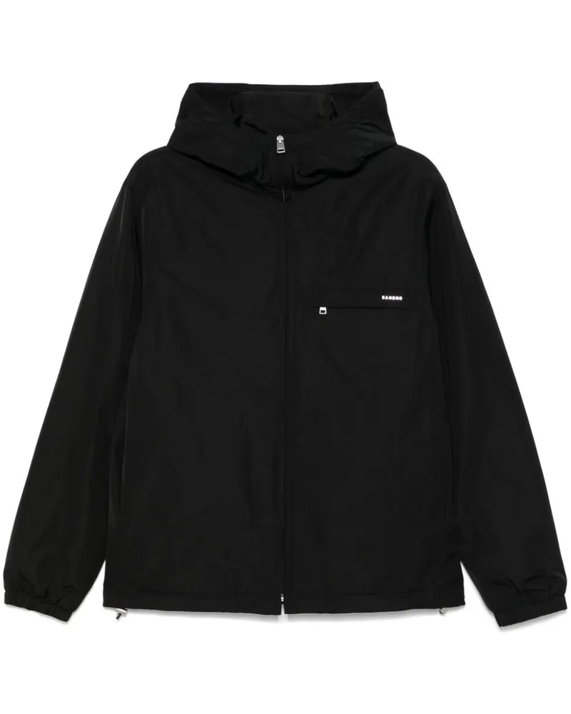 Sandro Jacke mit Kapuze - Schwarz Schwarz