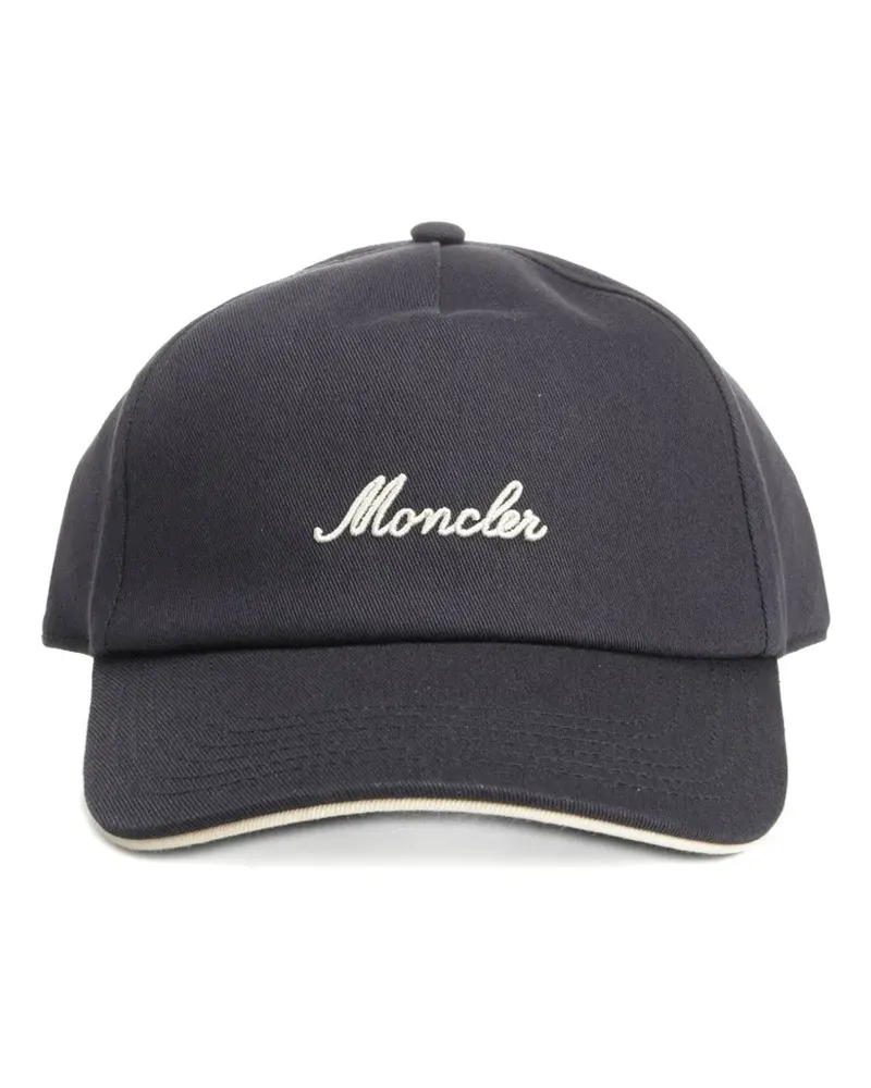 Moncler logo-embroidered baseball cap - Blau Blau