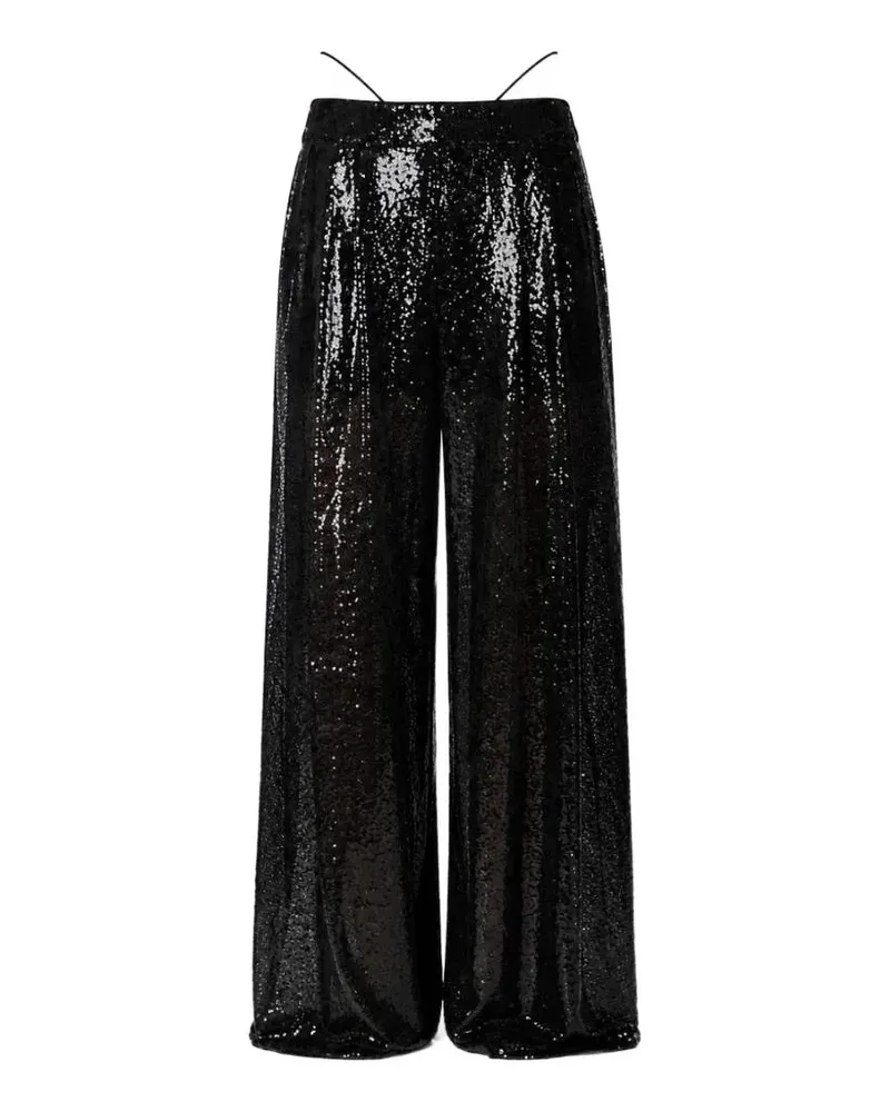 Amazuìn Hose mit weitem Bein - Schwarz Schwarz