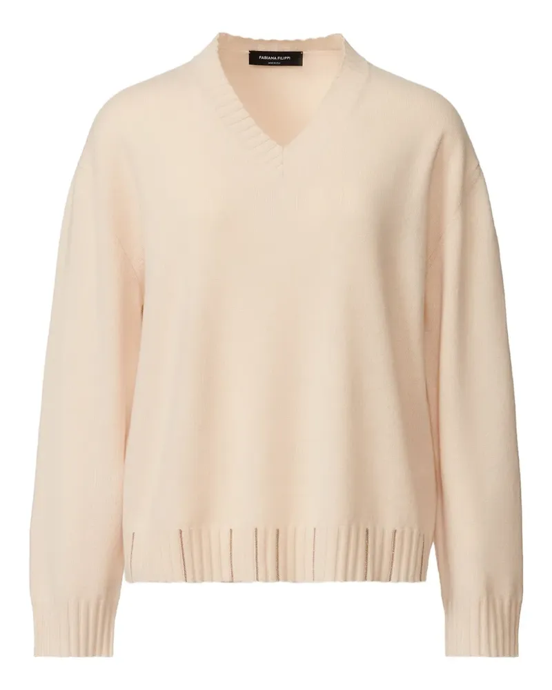 Fabiana Filippi Pullover mit V-Ausschnitt - Nude Nude
