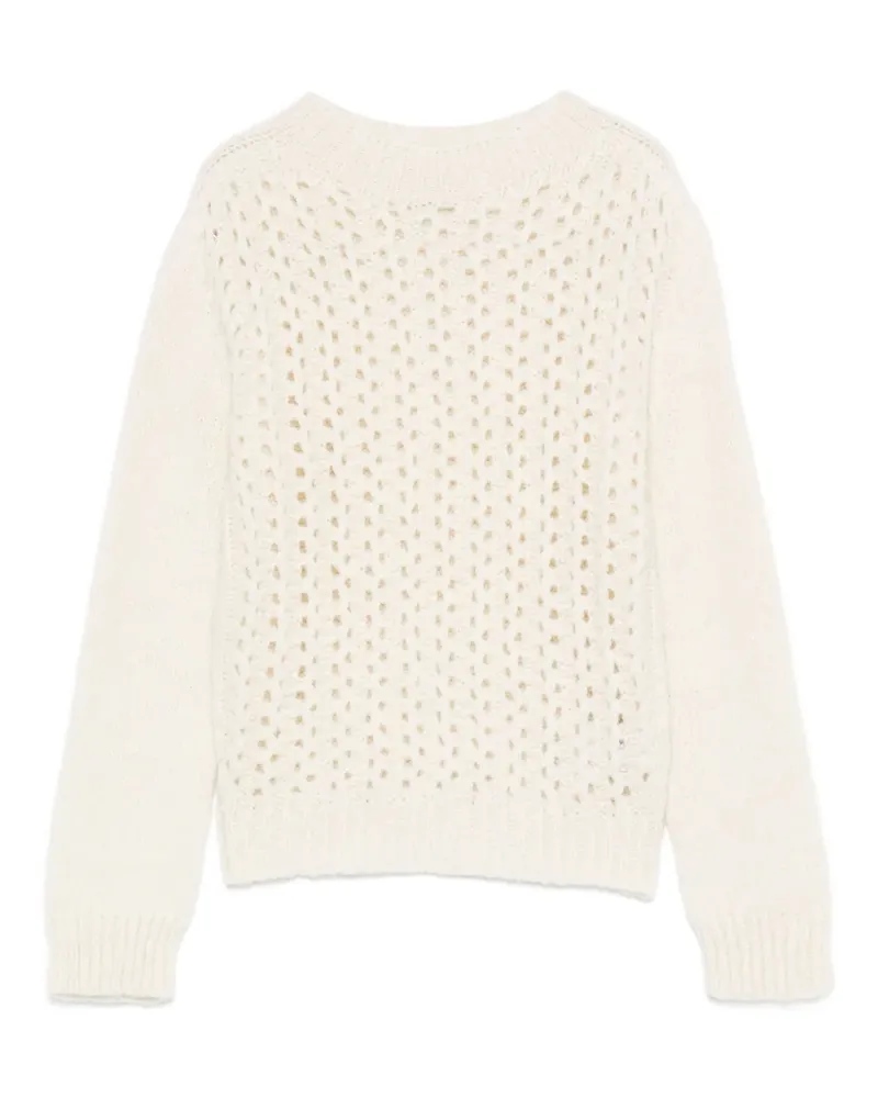 Dondup Pullover mit Lochstrickmuster - Weiß Weiß
