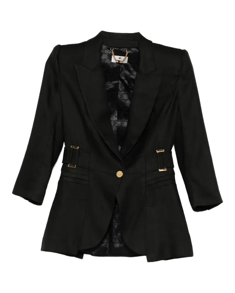 Elisabetta Franchi peak-lapel blazer - Schwarz Schwarz