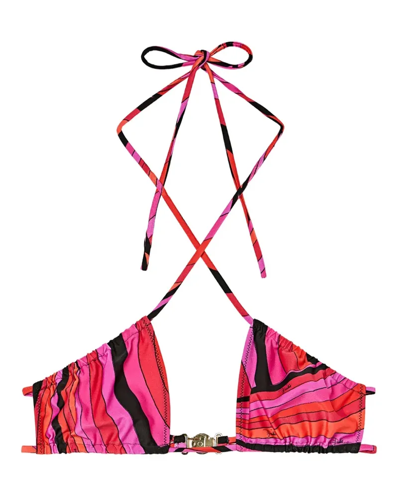 Emilio Pucci Iride-print bikini top - Rosa Rosa