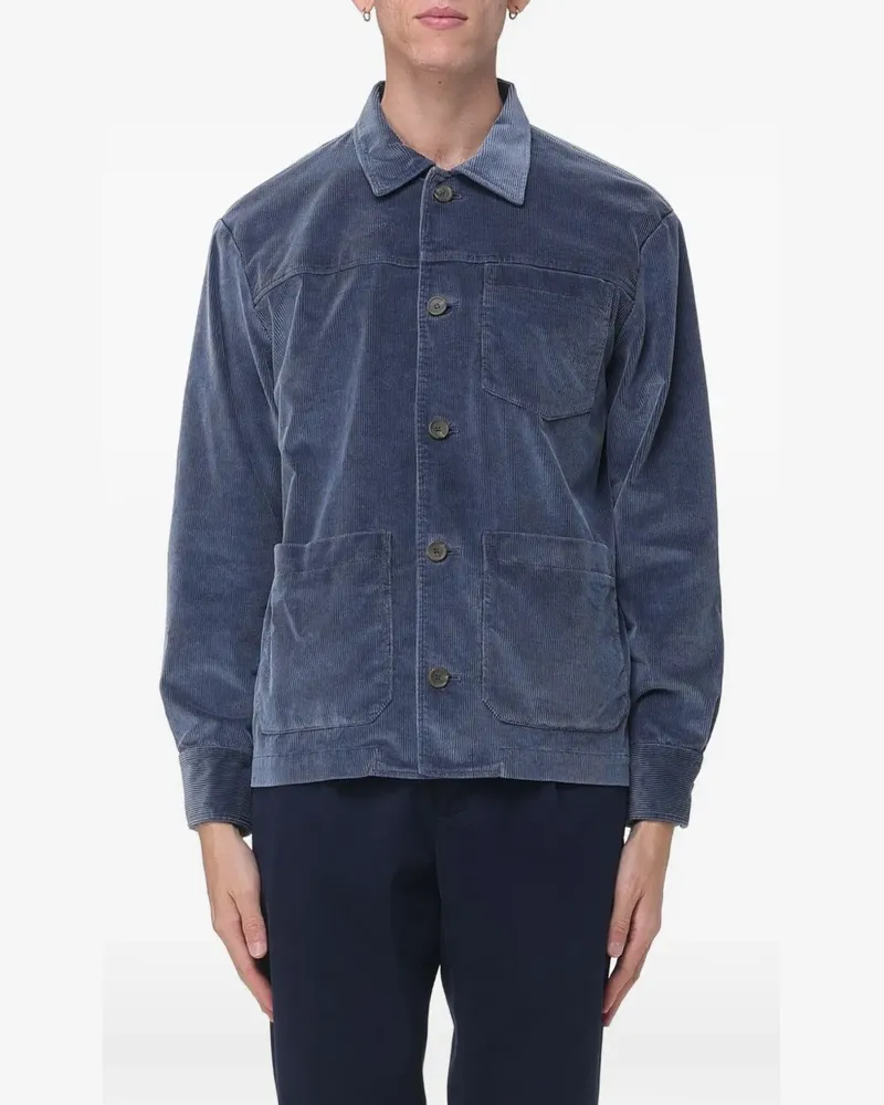 MYTHS corduroy button-up shirt jacket - Blau Blau