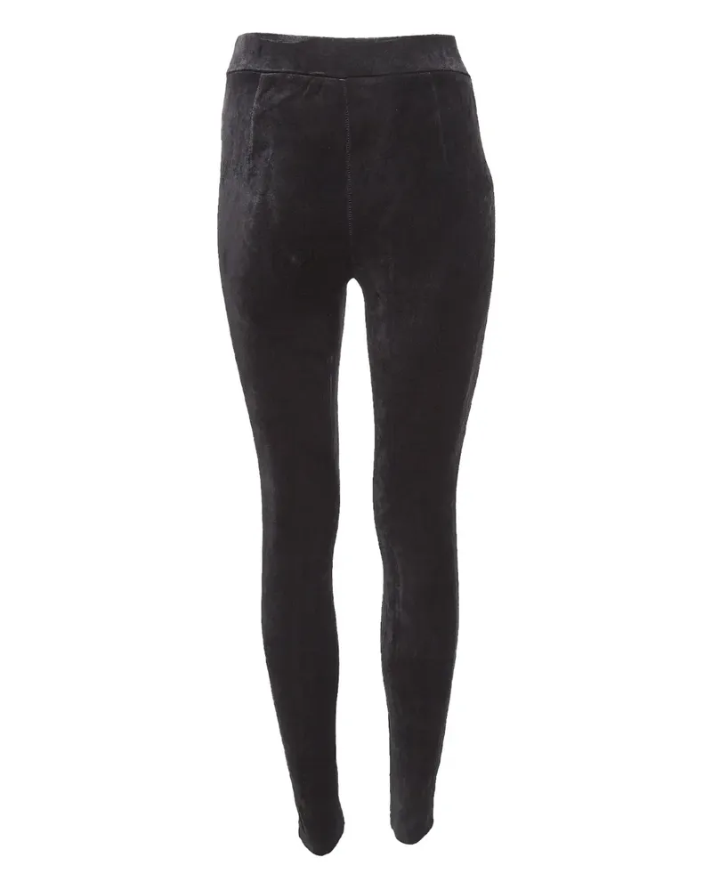 Theory Samt-Leggings - Schwarz Schwarz