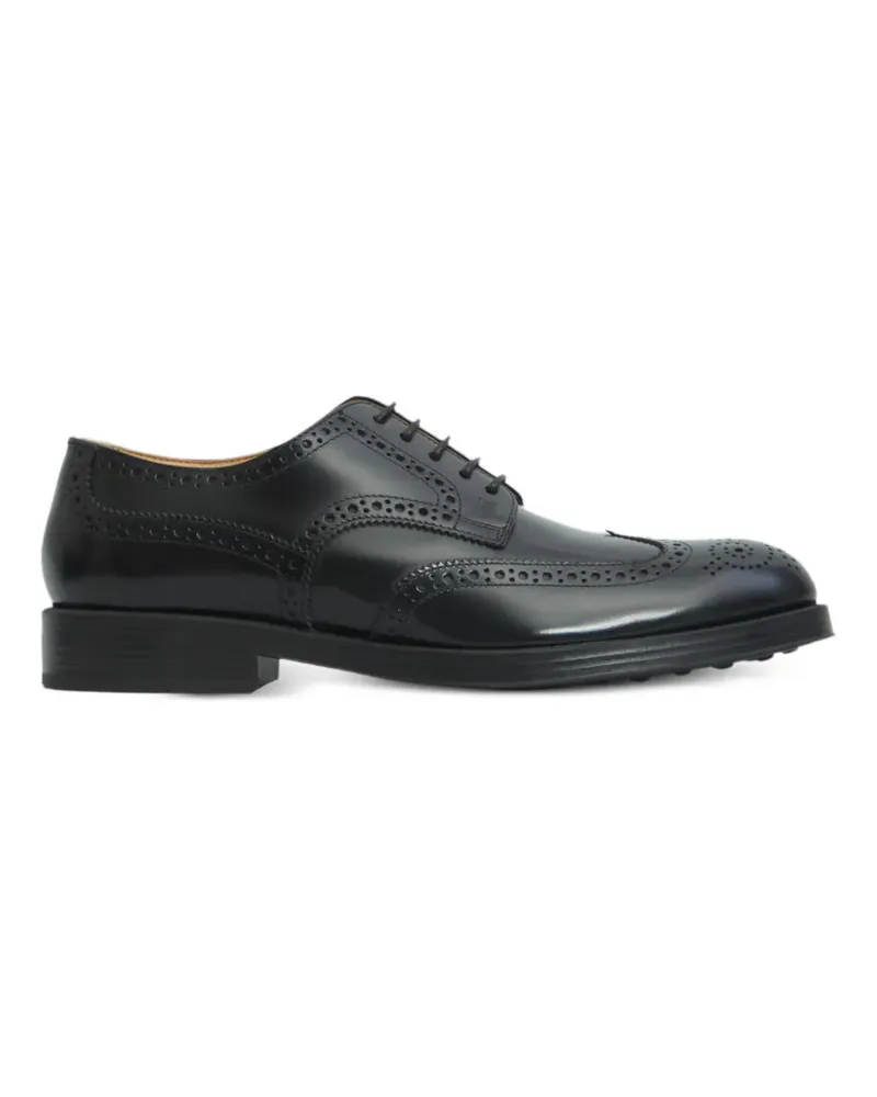 TOD'S brogue-detail lace-up derby shoes - Schwarz Schwarz