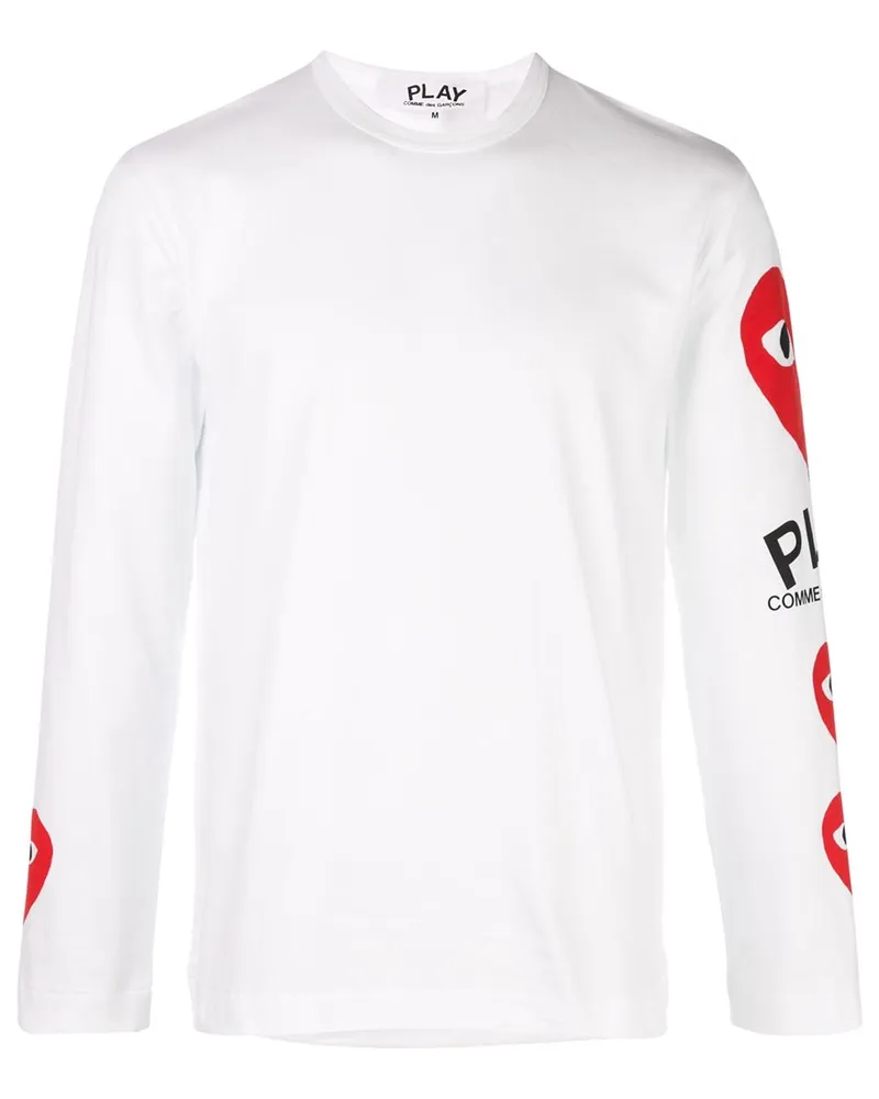 Comme des Garçons T-Shirt mit Herz-Print - Weiß Weiß