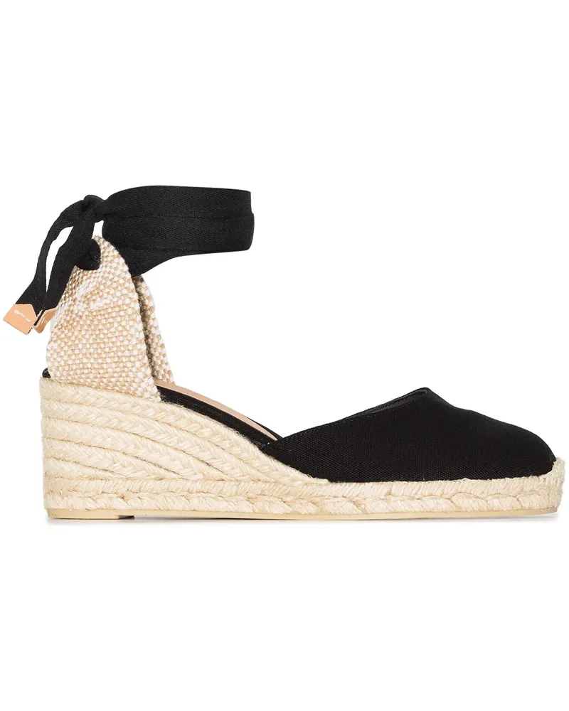 Castañer Carina Espadrilles mit Wedge - Schwarz Schwarz