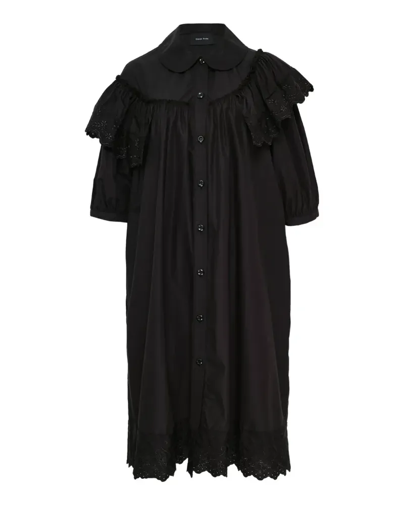 Simone Rocha Kleid mit Puffärmeln - Schwarz Schwarz